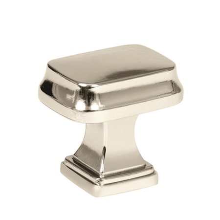 Hd Amerock Rectangular Knob 1.25 in.- Polished Nickel A55340 PN